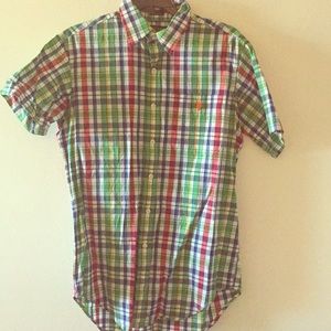 Plaid print Polo